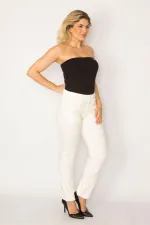 Women's White Lycra 5 Pocket Jeans 26A34294