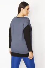 Kadın Siyah Yarasa Kol Ön Detaylı Tunik 65N29491