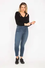 Kadın Lacivert 5 Cepli Skınny Kot Pantolon 65N35272