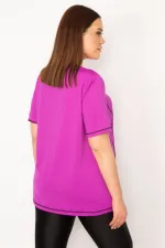 KADIN EFLATUN YAKA BİYELİ SPOR BLUZ