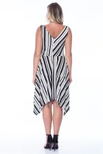 Kadın Siyah Asimetrik Elbise 65N13507