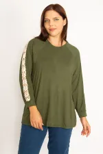 Kadın Bordo Dantel Detaylı Bluz 65N34646