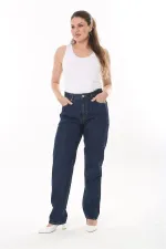 Kadın Büyük Beden Lacivert 5 Cepli Kot Pantolon 65N37848