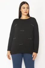 Kadın Kemik Taş Ve Baskı Detaylı Tunik 65N35384