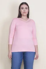 KADIN SOMON YAKA VE KOLLARI TÜL DETAYLI VİSKON BLUZ