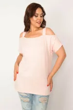 Kadın Pembe İnci Detaylı Askılı Bluz 65N33542