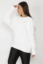 Kadın Kemik Kol Detaylı Havlu Sweatshirt 65N28517