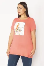 Kadın Pembe Dijital Baskılı Bluz 65N28860