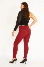 Kadın Antrasit Ön Süs Cep Ve Arka Cepli Tayt 65N34862