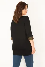 Kadın Siyah Taş Detaylı Tunik 65N32428