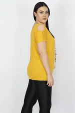 Kadın Beyaz Omuz Dekolteli Viskon Bluz 65N22698