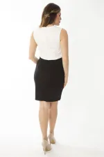 Kadın Büyük Beden Siyah Taş Detaylı Elbise 65N37095