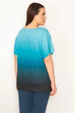 BLOUSE À MANCHES BASSES À MOTIFS DIE-TIME AVEC JUPE À BANDES