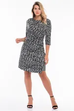 Women's Black Wrap Dress 26N7458