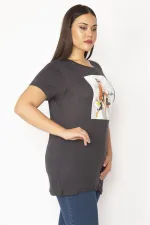 Kadın Füme Dijital Baskılı Bluz 65N28863
