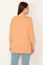 KADIN VİZON PAYET DETAYLI LEOPAR DESENLİ BLUZ