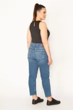 KADIN MAVİ 5 CEP LİKRALI JEAN PANTOLON