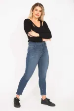 Kadın Lacivert 5 Cepli Skınny Kot Pantolon 65N35272