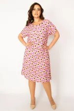 Kadın Bebe Mavisi Dokuma Viskon Kumaş Ön Pat Düğmeli Beli Kuşaklı Elbise 65N33614