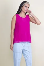 DIŞI ŞİFON İÇ VİSKON ASTARLI PİLİSELİ BLUZ