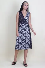 Robe portefeuille à motifs floraux