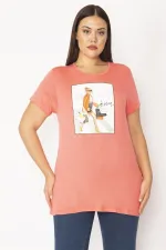 Kadın Pembe Dijital Baskılı Bluz 65N28860