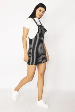 ROBE MANNEQUIN COURTE À RAYURES BLEU MARINE POUR FEMME