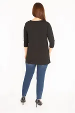 Women's Burgundy Ornamental Zippered Sweatshirt 65N34599