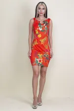 ROBE FLEURIE AVEC COL DÉTAILLÉ