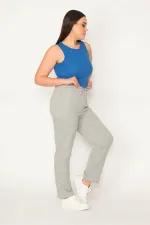 Kadın Gri Bel Lastikli Eşofman Alt 65N31399