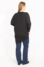 Women's Smoked Plus Size Front Zippered Coat 65N35730