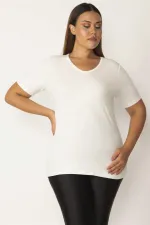 Kadın Kemik V Yakalı Ön Baskılı Bluz 65N28390