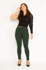 Kadın Antrasit Ön Süs Cep Ve Arka Cepli Tayt 65N34862