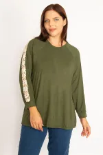 Kadın Bordo Dantel Detaylı Bluz 65N34646