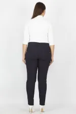 Kadın Bordo Fermuar Detaylı Pantolon 65N20932