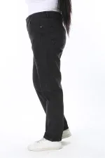 Kadın Büyük Beden Siyah Yüksek Bel 5 Cepli Likralı Kot Pantolon 65N38446