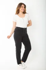 KADIN SİYAH 5 CEPLİ LİKRALI KOT PANTOLON