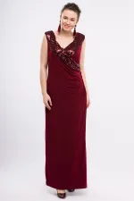 Robe de soirée portefeuille à paillettes