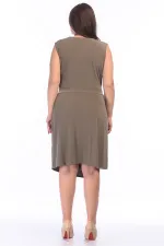 Kadın Vizon Anvelop Yaka Detaylı Elbise 65N9320