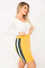 Kadın Pembe 2 İplik Yan Şeritli Spor Etek 85N7299