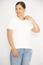 Kadın Kemik Büyük Beden Gofreli Bluz