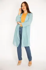 Kadın Oranj Salaş Yaka Hırka 65N34778