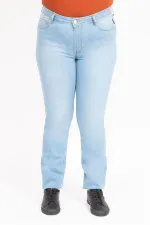 Kadın Mavi 5 Cepli Likralı Kot Pantolon 65N35547