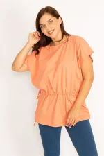 Kadın Oranj Tünel Bağcıklı Düşük Kollu Tunik 65N34793