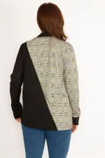 Women's Gray Plaid Sweatshirt 65N34755