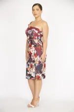 WOMEN'S COLORFUL ONE-SHOULDER STRAP FRONT SLITTLE DRESS