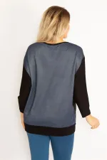 Kadın Siyah Yarasa Kol Ön Detaylı Tunik 65N34638