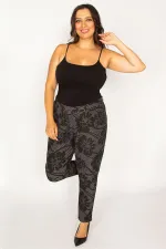 Kadın Füme Likralı Örme Kot Pantolon 65N34108