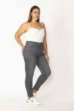 KADIN FÜME 5 CEPLİ SKINNY KOT PANTOLON