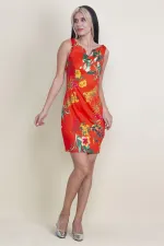 ROBE FLEURIE AVEC COL DÉTAILLÉ